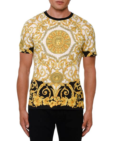 versace collection t shirt weiß herren|versace graphic t shirts.